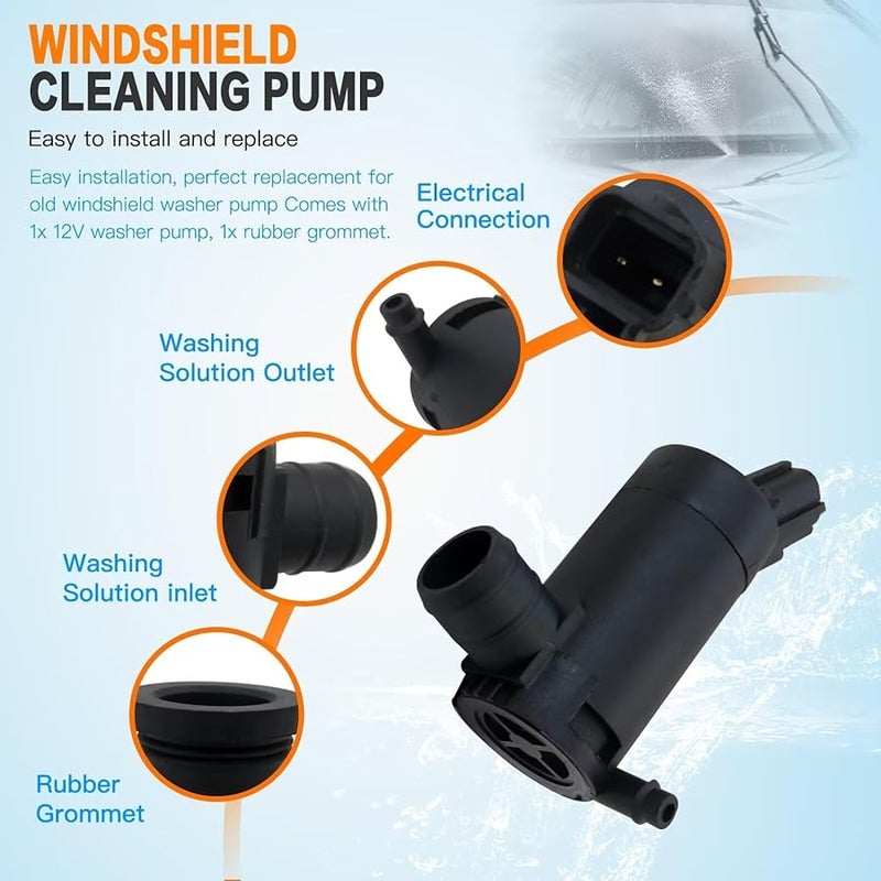 Windshield Washer Pump 12V For Mazda B3000 1998 2008 With Rubber Grommet - Image 5