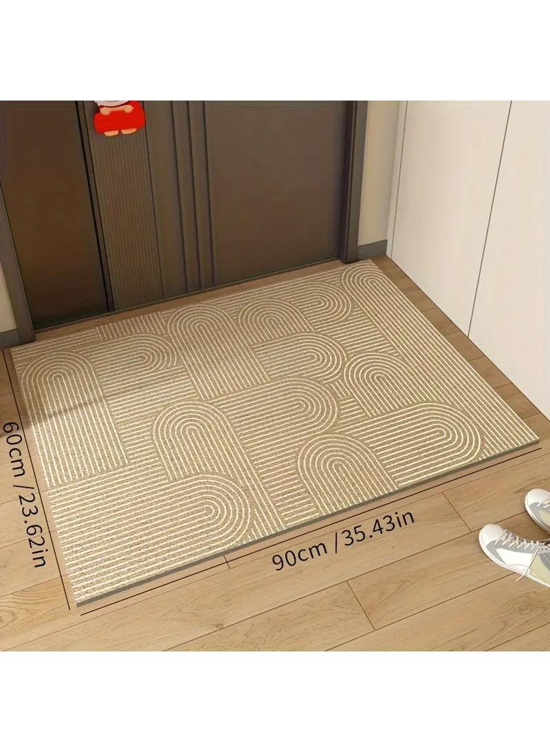 Y&D Silk Ring Floor Mat Dirt-resistant Wear-resistant Easy-care Foot Mat Entrance Anti-slip Mat-40*60cm 
