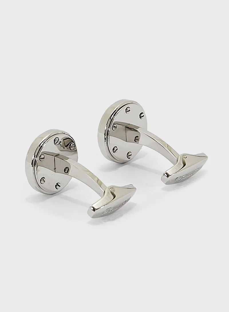 POLICE EBON INLAY CUFFLINKS