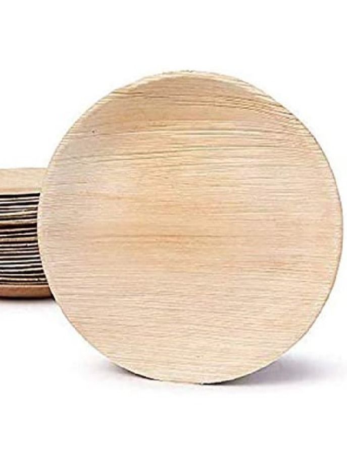 GARAMI Biodegradable Microwave Palm Leaf Organic & Eco Friendly Round Plate 10 Inch, Pack Of 20 - Image 2