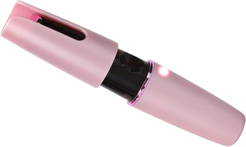 USB Charging Handheld Facial Mist Sprayer Portable Nano Cooling Skin Moisturizing Spray Rechargeable Lightweight for Home Office Travel ABS Material 7ml Water Tank (Pink) - Image 4