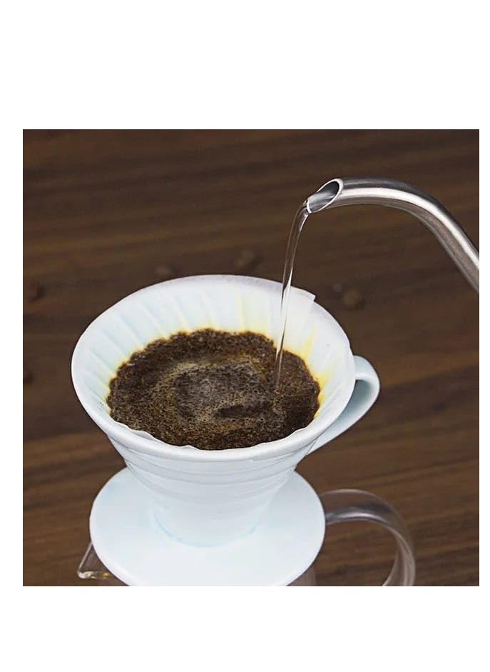 Generic Liying Ceramic Coffee Dripper Pour Over Coffee Maker, V60 Filter for 1-2 Cups Slow Brewing Accessories for Home Cafe Restaurants Coffee (Yellow #1)  - Image 4