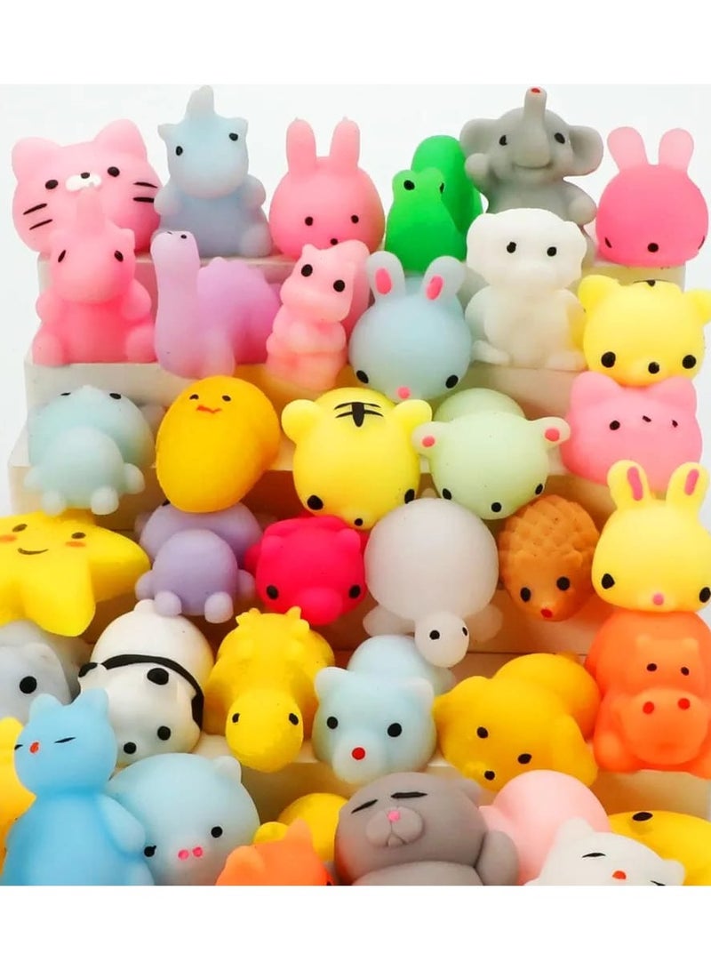 Eotia 40PCS Kawaii Mochi Squishy Toys - Mini Animal Stress Relief Toys for Kids & Adults | Party Favors, Goodie Bag Fillers, Cute Cat & Unicorn Squeeze Toys - Image 2