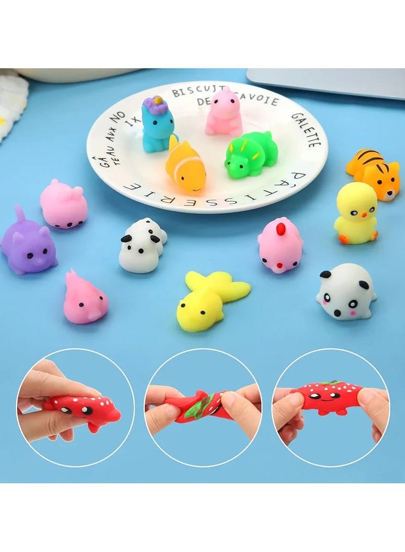 Eotia 40PCS Kawaii Mochi Squishy Toys - Mini Animal Stress Relief Toys for Kids & Adults | Party Favors, Goodie Bag Fillers, Cute Cat & Unicorn Squeeze Toys - Image 5
