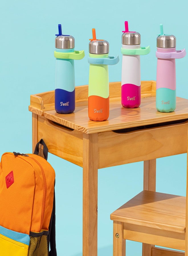 S'well زجاجة سفر من ستينلس ستيل S'well مع غطاء قشة قابل للطي، 16 أونصة، سموذي استوائي، حاويات معزولة ثلاثية الطبقات تحافظ على المشروبات باردة لمدة 24 ساعة، خالية من BPA، سهلة الحمل أثناء التنقل - Image 5