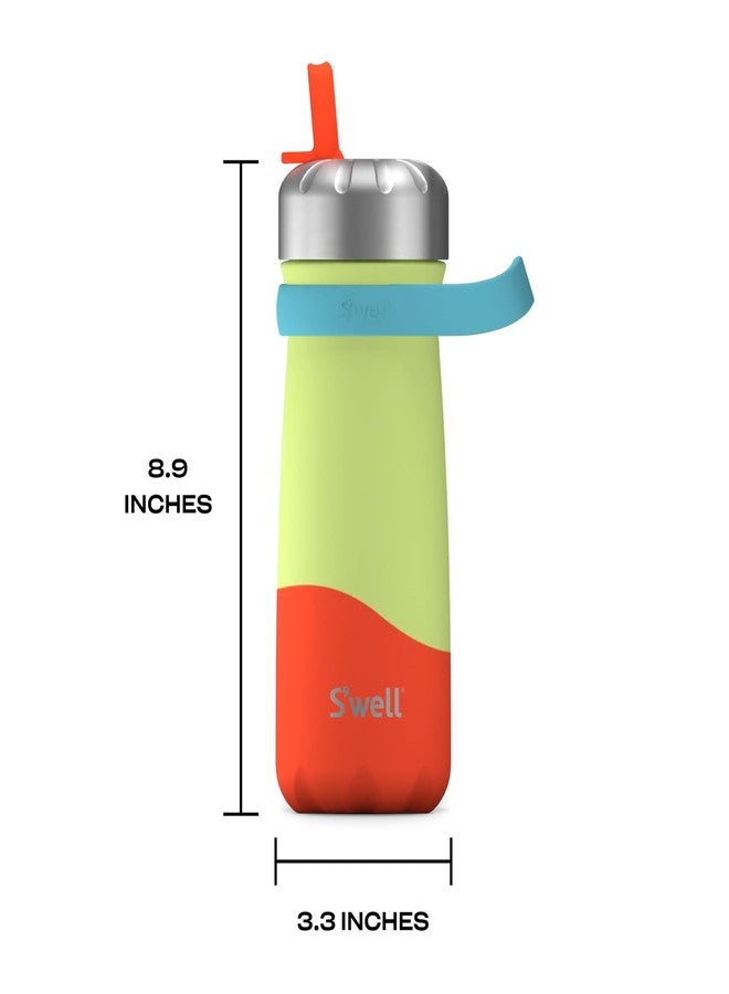 S'well زجاجة سفر من ستينلس ستيل S'well مع غطاء قشة قابل للطي، 16 أونصة، سموذي استوائي، حاويات معزولة ثلاثية الطبقات تحافظ على المشروبات باردة لمدة 24 ساعة، خالية من BPA، سهلة الحمل أثناء التنقل - Image 4