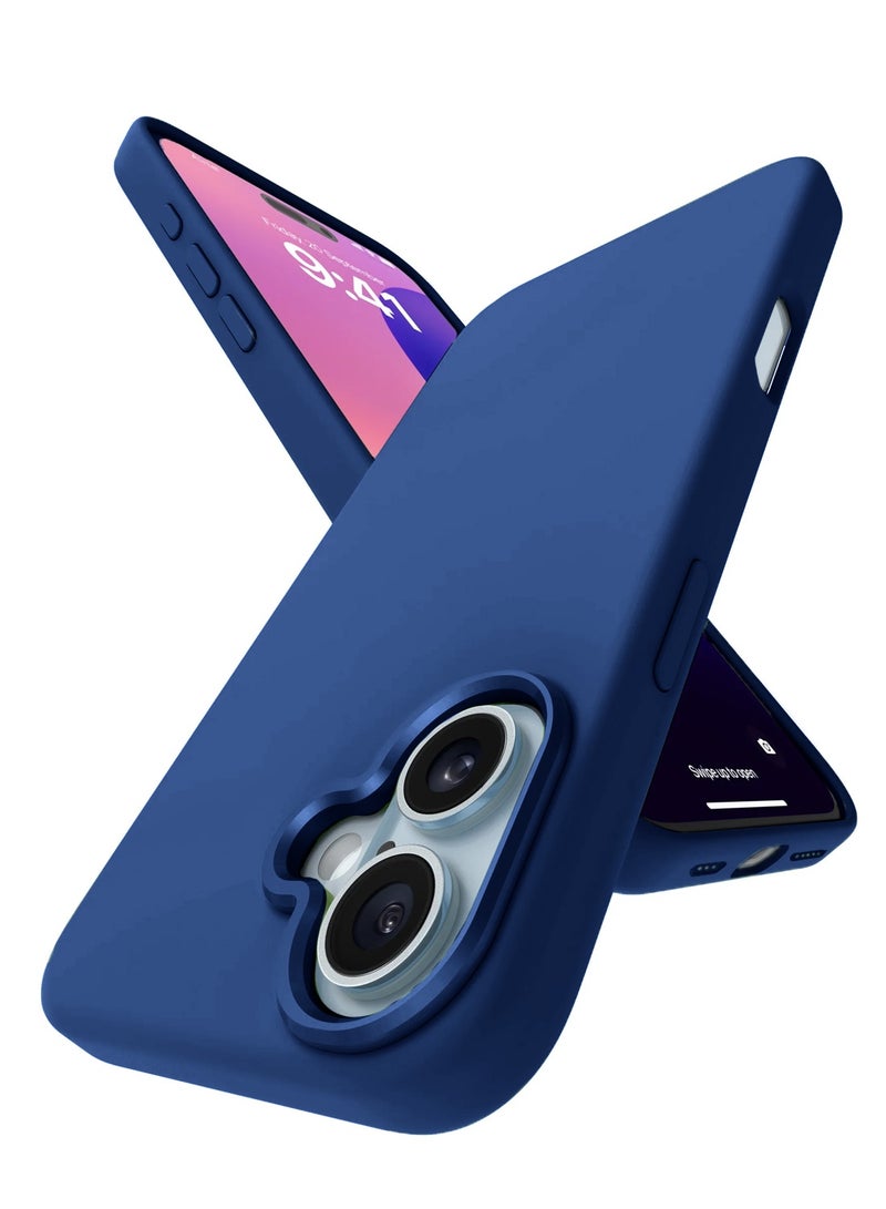 Wtech Apple iPhone 17 5G 2025 Soft Liquid Silicone Case Cover (MCRPSN) - Navy Blue - Image 1