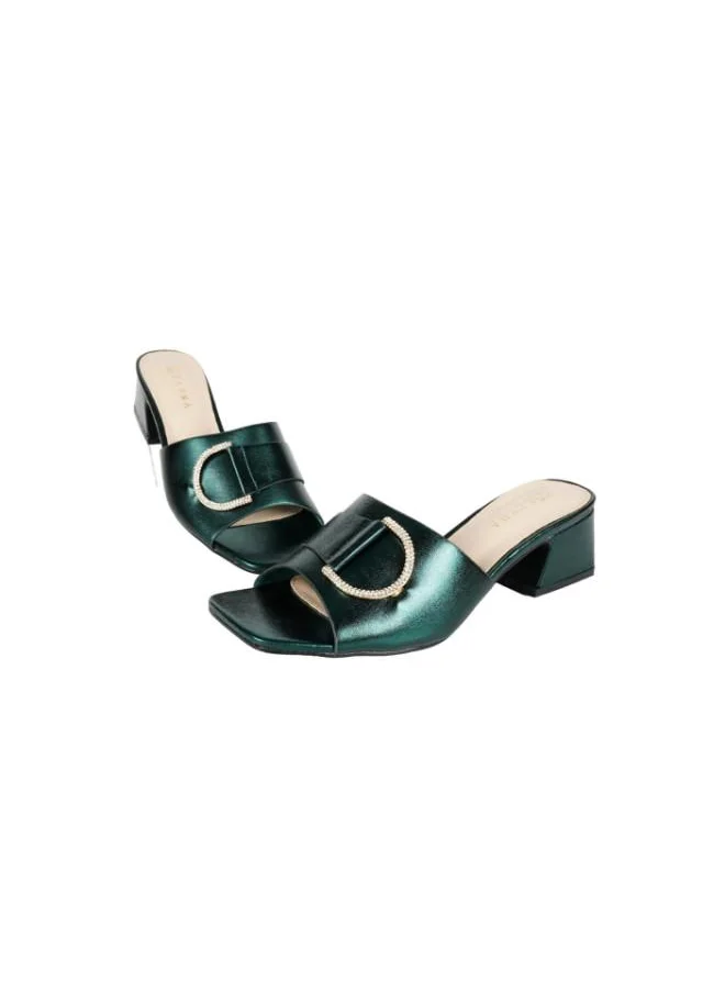 ZAYNA 221-177 Zayna Ladies Block Heel Sandals 23BXG103 Green