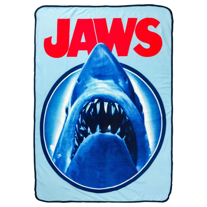 Silver Buffalo Jaws Need A Bigger Boat 45"" x 60"" Fleece Throw Blanket - Image 1