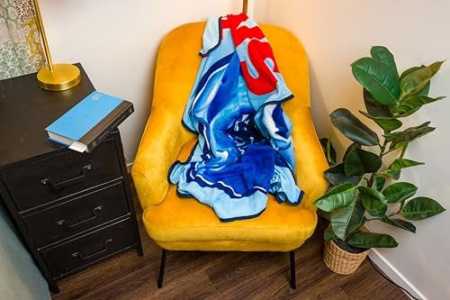 Silver Buffalo Jaws Need A Bigger Boat 45"" x 60"" Fleece Throw Blanket - Image 5