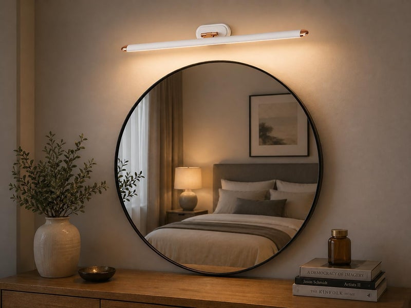 FILLISKA® Modern LED Picture/Dressing/Vanity/Bathroom/Mirror Light with 3 Step Light Mode & Adjustable Head (White,WarmWhite and Neutral White)(2 Year Warranty) (12 Watt White & Rosegold) - Image 1