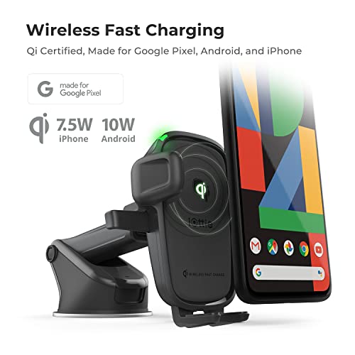 iOttie Car Charger Easy One Touch Wireless 2 Qi Charging Dashboard Phone Mount for iPhone, Samsung Galaxy, Huawei, LG, Smartphones - Image 3