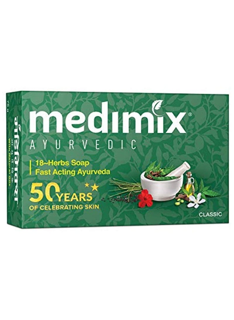 Medimix Ayurvedic 18 Herbal Classic Soap 75gm (Pack of 8)  - Image 2