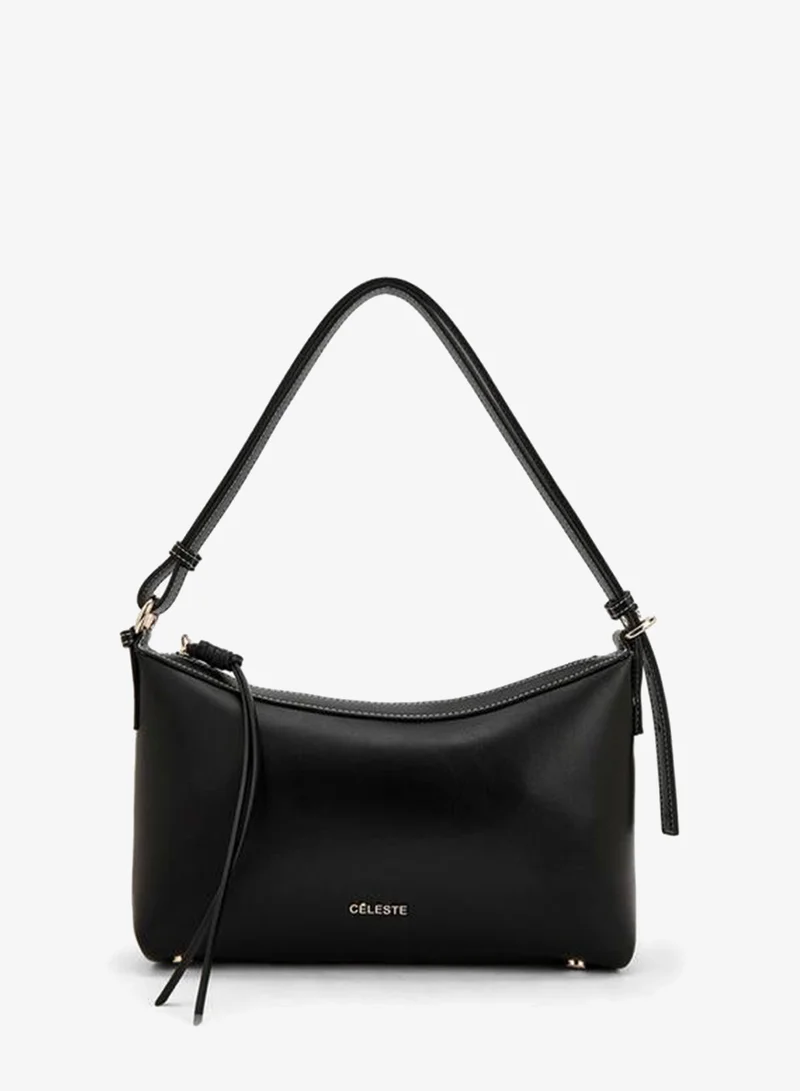 Celeste Solid Shoulder Bag With Adjustable Strap
