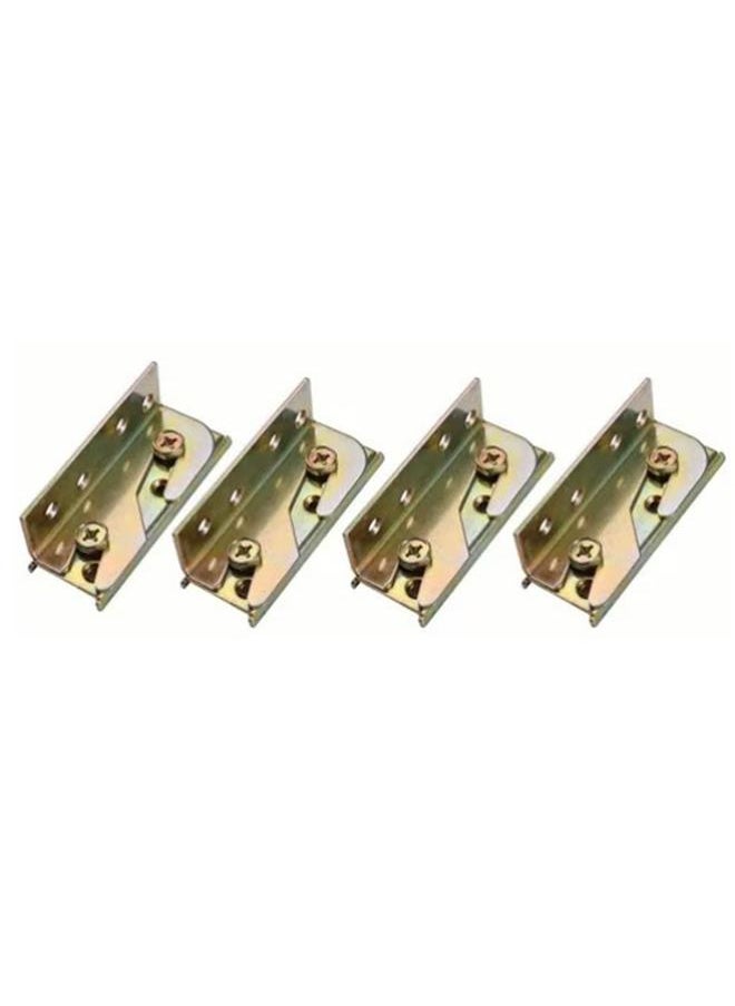 Thoraya 4Pcs Hinges Iron Color Plating Thickened Bed Insert Hinges with 32 Screws Woodworking Tools  - Image 1