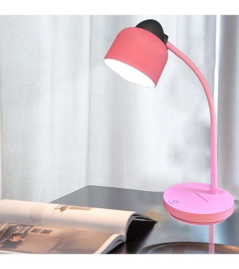 1 قطعة مصباح مكتبي LED أزرق مع إضاءة ثلاثية الألوان قابلة للتعديل، مفتاح لمس، شحن USB لاسلكي، بطارية 1200 مللي أمبير، قابل للطي ومحمول، للدراسة والمكتب والتخييم هدية - Image 5