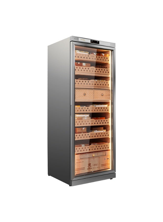 Raching Stainless Steel Humidor Cabinet, 450L Large Capacity CT48A Cigar Humidor for Cigar Display,Storing&Aging, Spanish Cedar Drawers&Liner -Silver - Image 3