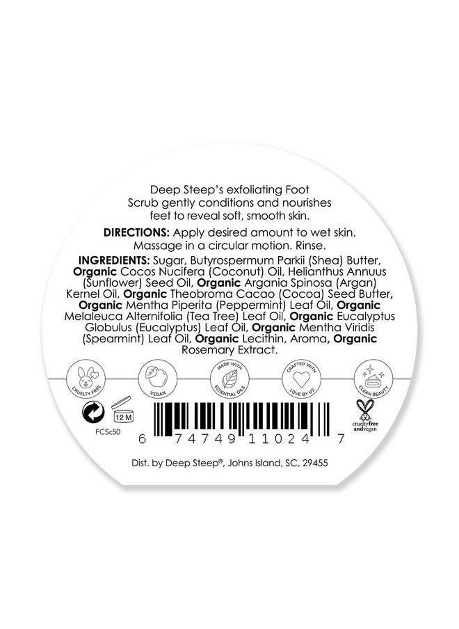 Deep Steep Natural Candy Mint Therapeutic Foot Scrub 8 Ounce  - Image 3
