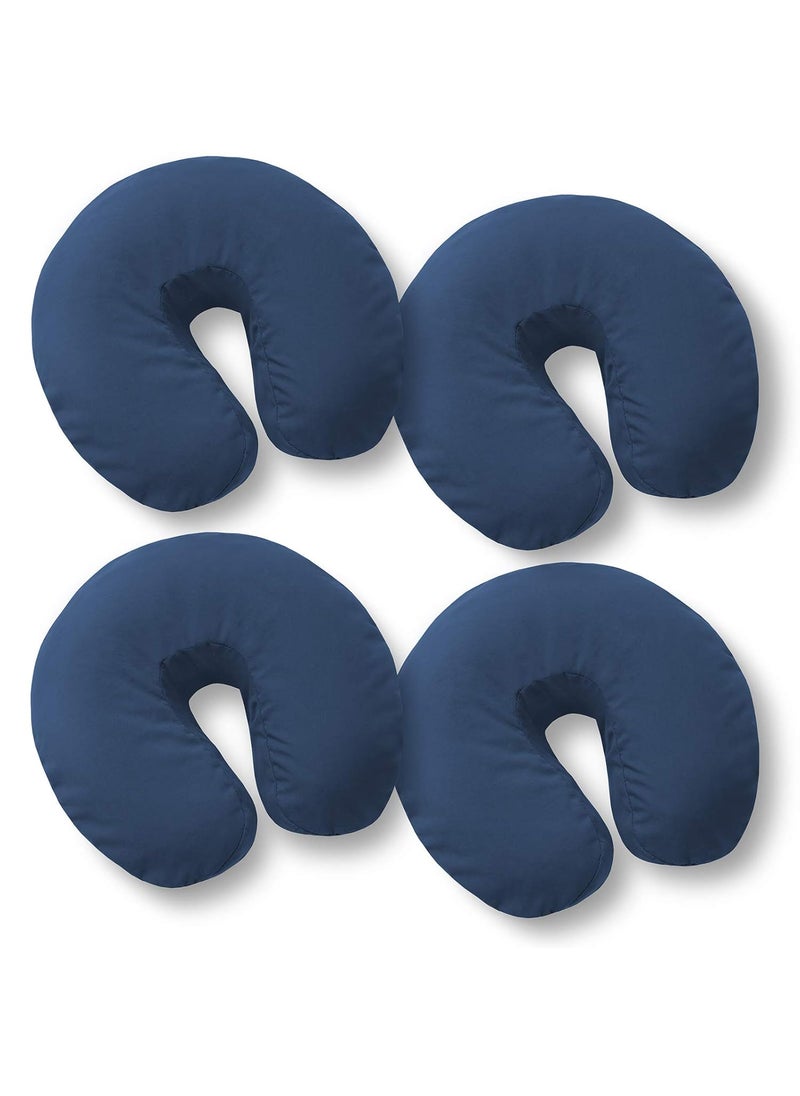 Saloniture - Saloniture 4Pack Premium Microfiber Face Cradle Covers  Ultra Soft Fitted Massage Table Cradle Cover  Navy Blue - Image 1