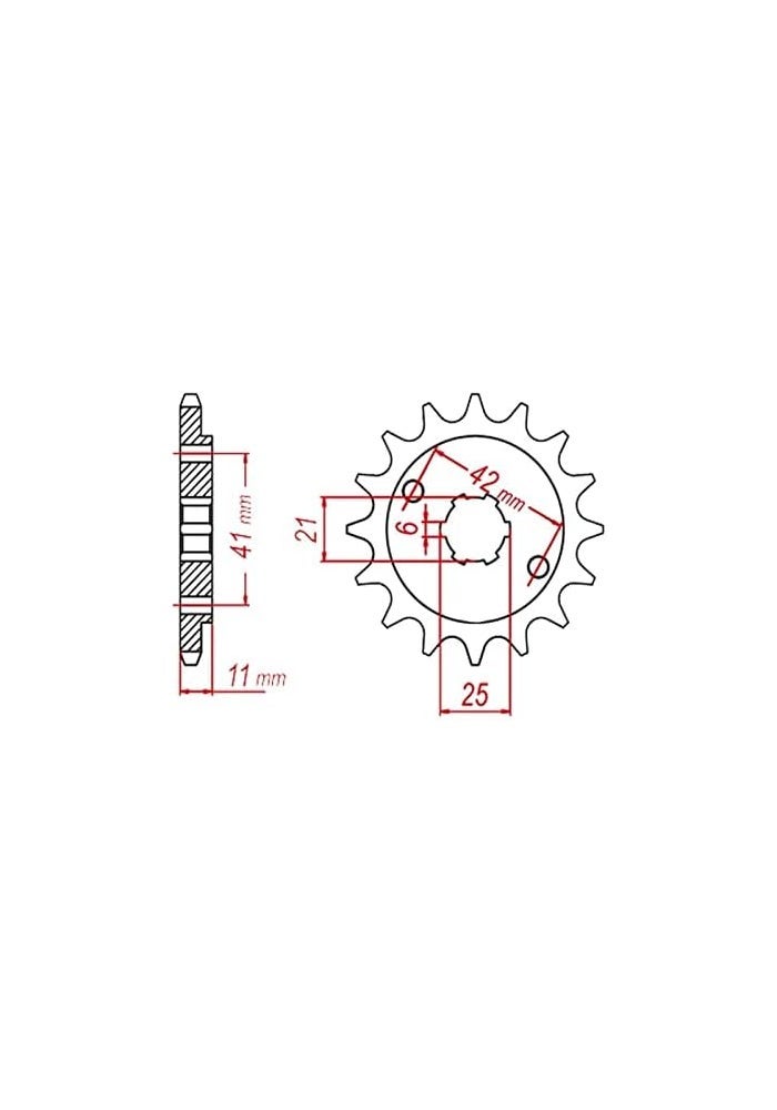 Wivplex 520 14T Motorcycle Front Sprocket - Image 2