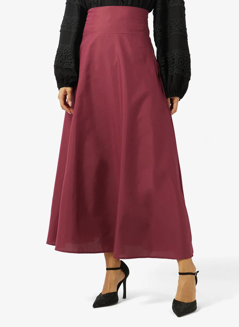 خزانة High Waisted A-line Skirt