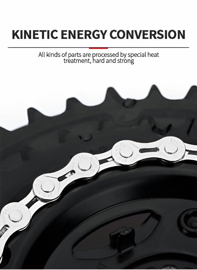 GROIC - Bike Chain 9 Speed 116 Links Half Hollow Lightweight Bicycle Chains with Quick-release Magic Buckle Dismantling and Installing Tool for Road Bike/MTB/BMX Chain - Image 1