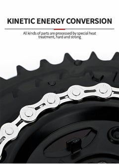 GROIC Bike Chain 9 Speed 116 Links Half Hollow Lightweight Bicycle Chains with Quick-release Magic Buckle Dismantling and Installing Tool for Road Bike/MTB/BMX Chain  - Image 2