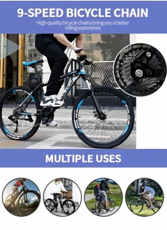 GROIC Bike Chain 9 Speed 116 Links Half Hollow Lightweight Bicycle Chains with Quick-release Magic Buckle Dismantling and Installing Tool for Road Bike/MTB/BMX Chain  - Image 5
