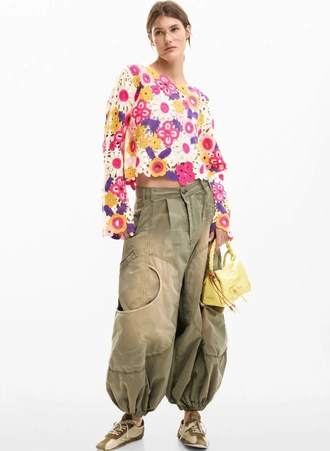 ديسيجوال سترة كروشيه متعددة الألوان