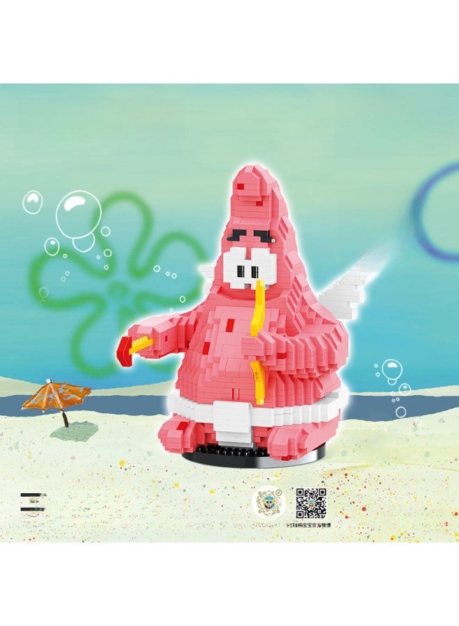 Micro-particle Building Blocks Cartoon Sponge Baby Pie Star Assembled Educational Toys Boy Gift Delivery @-Color:16332 - Image 4