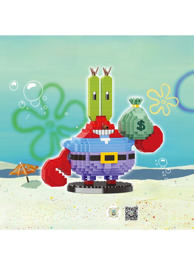 Micro-particle Building Blocks Cartoon Sponge Baby Pie Star Assembled Educational Toys Boy Gift Delivery @-Color:16332 - Image 5