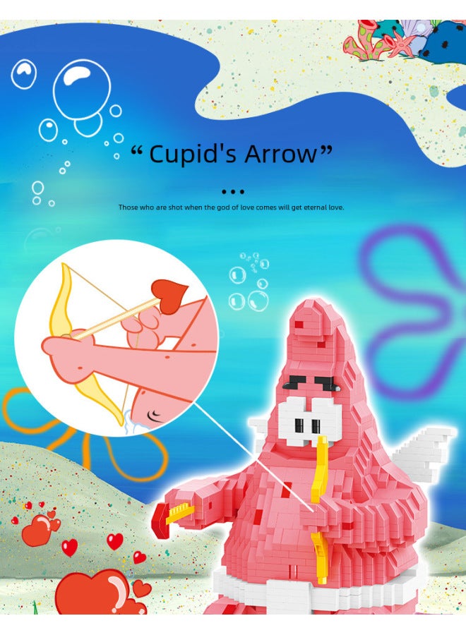 Micro-particle Building Blocks Cartoon Sponge Baby Pie Star Assembled Educational Toys Boy Gift Delivery @-Color:16332 - Image 2