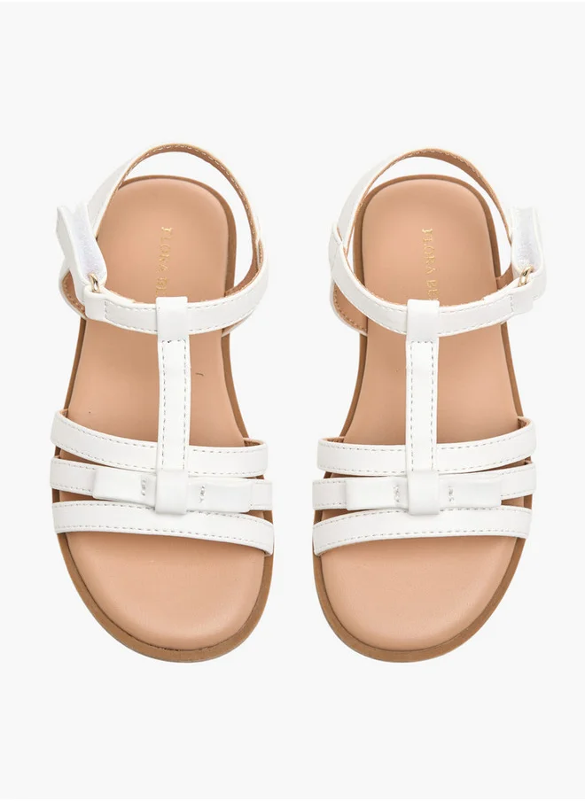 فلورا بيلا من شو إكسبرس Bow Accent Sandals with Hook and Loop Closure