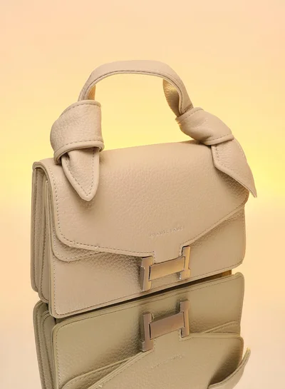 صوص هاوت The Monogram Sash Hand Bag - Bone White