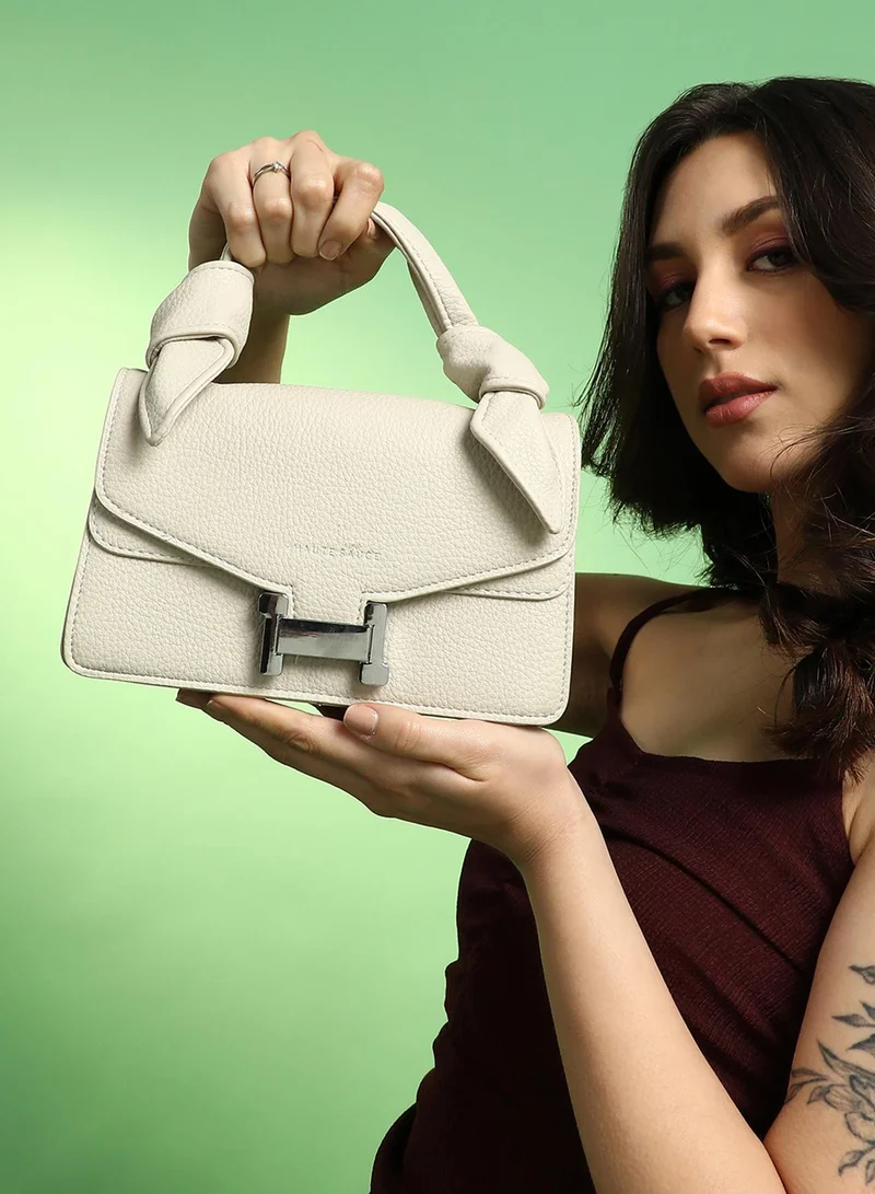صوص هاوت The Monogram Sash Hand Bag - Bone White