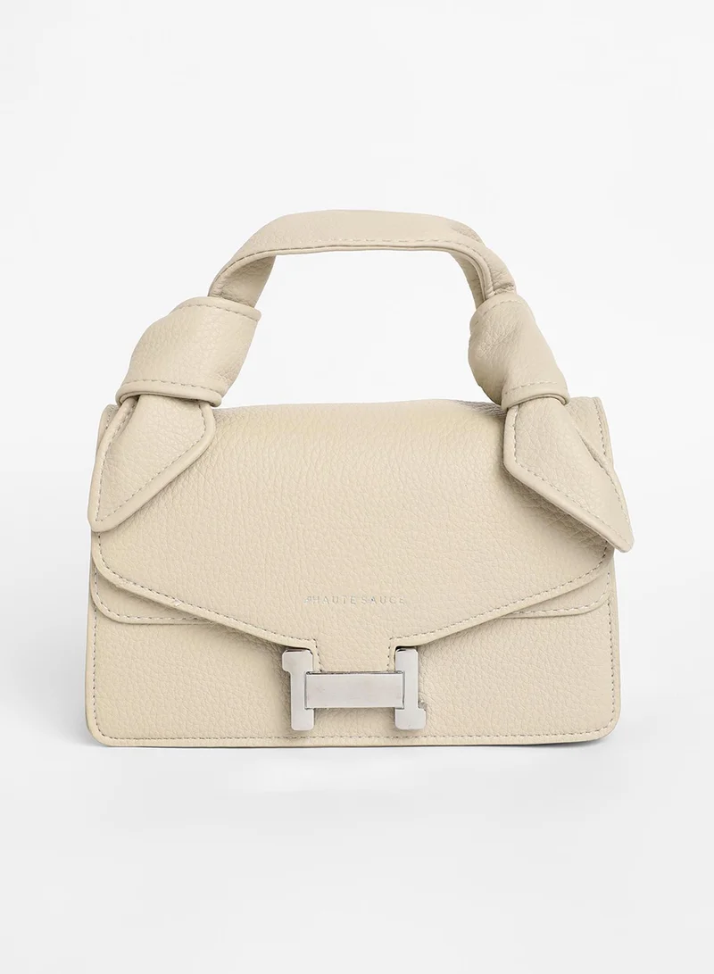 صوص هاوت The Monogram Sash Hand Bag - Bone White