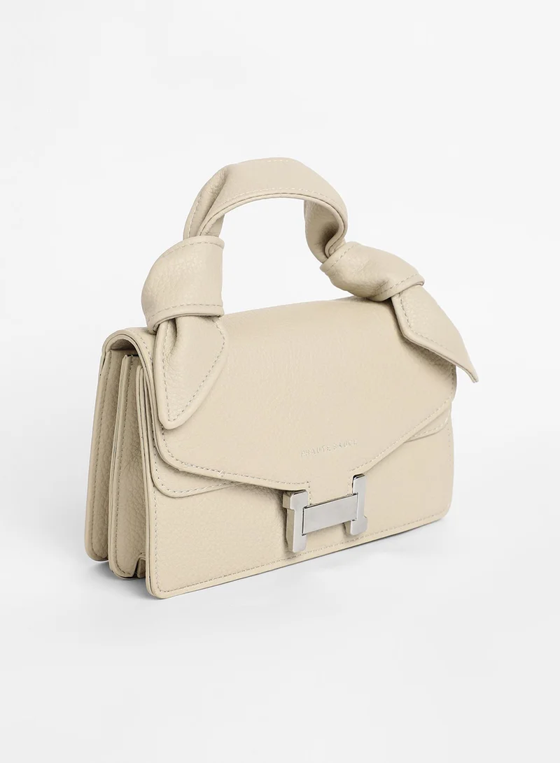 صوص هاوت The Monogram Sash Hand Bag - Bone White