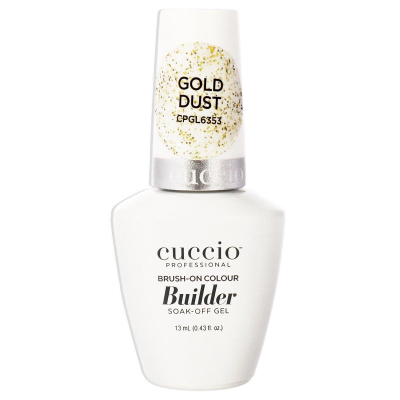 Cuccio Cuccio Pro Brush-On Colour Builder Soak Off Gel - LED and UV Self-Leveling Lightweight Formula - Camouflages Re-Growth and Corrects Uneven Nail Beds - Base Coat - Gold Dust - 0.43 oz 