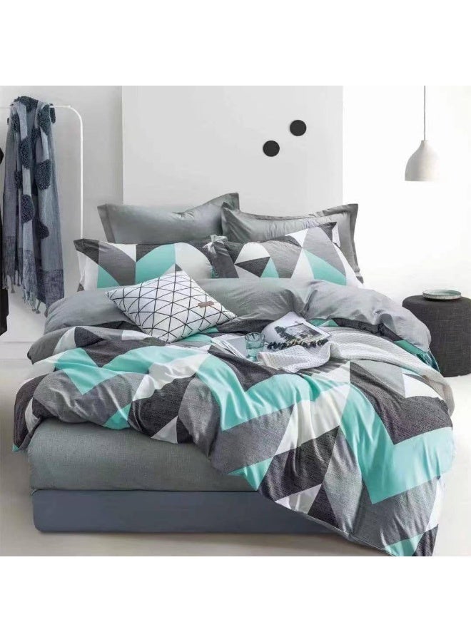 Luxury King 6-Piece Bedding Set –  simple Design, 220x240cm Duvet Cover with Fitted Sheet & 4 Pillowcases