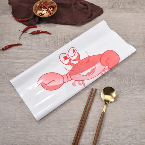 MGTECH 16 Pack 23 Inch Disposable Crab Bibs Thick Funny Plastic Seafood Bibs for Adults - Image 4