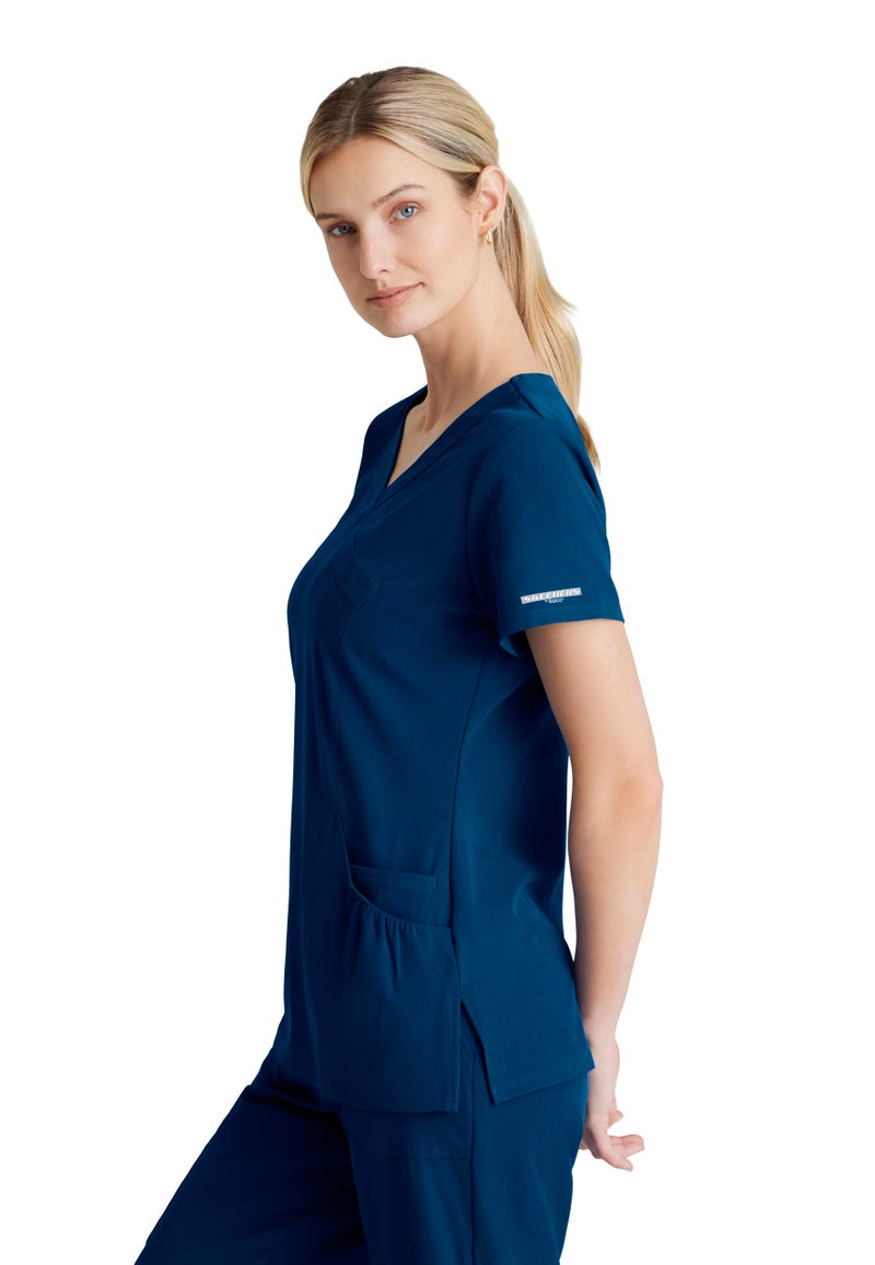 Barco قميص سكراب V-Neck للنساء من باركو سكيشرز فيتاليتي - أزرق داكن، XL - Image 3