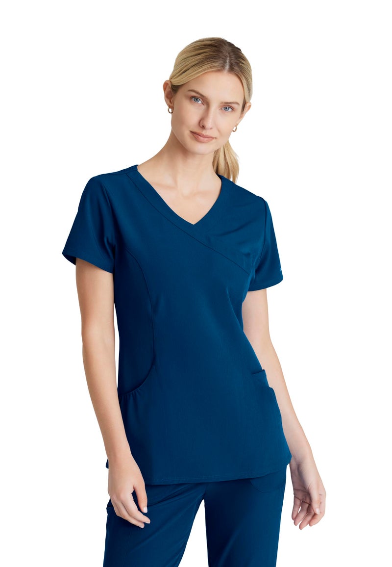 Barco قميص سكراب V-Neck للنساء من باركو سكيشرز فيتاليتي - أزرق داكن، XL - Image 1