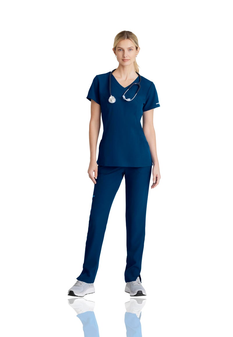Barco قميص سكراب V-Neck للنساء من باركو سكيشرز فيتاليتي - أزرق داكن، XL - Image 4