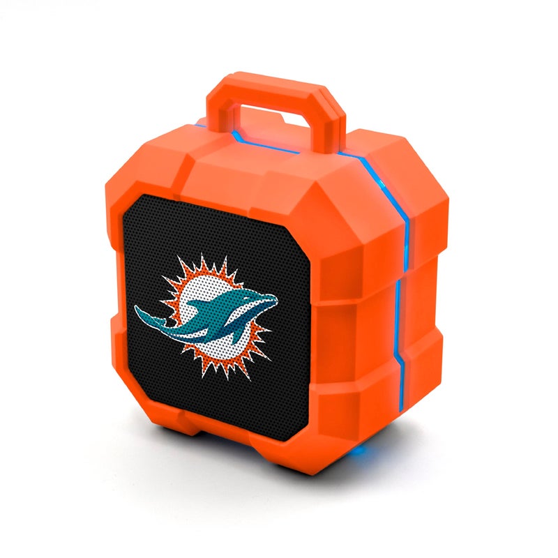 SOAR NFL Shockbox LED Wireless Bluetooth Speaker Miami Dolphins