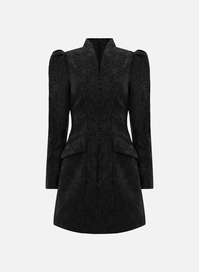 Lichi  Fitted jacquard mini dress with accentuated shoulders for Women | Best Price UAE
