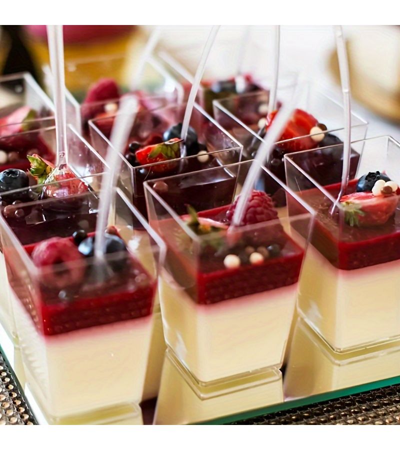 45pcs Transparent Mini 9.5 Dessert Spoons For Mousse Cake Ice Cream Party And Baking Supply - Image 5