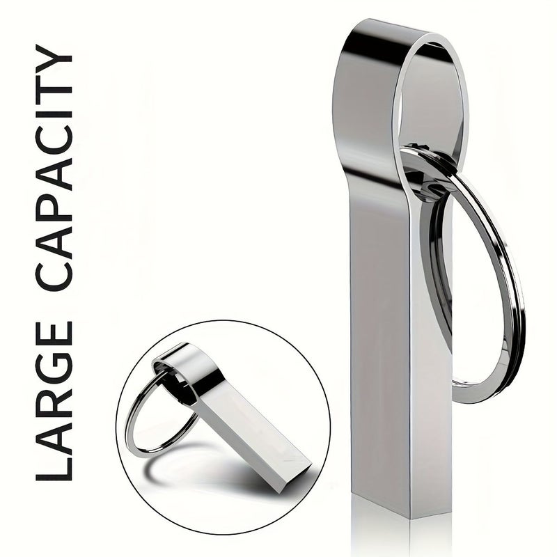 5 قطع من محرك أقراص USB 2.0 سعة 2 جيجابايت باللون الفضي عالي السرعة، على شكل قلم معدني، مناسب لأجهزة الكمبيوتر واللابتوب والأجهزة اللوحية والهواتف المحمولة وأنظمة الصوت في السيارة وأجهزة الألعاب. - Image 1