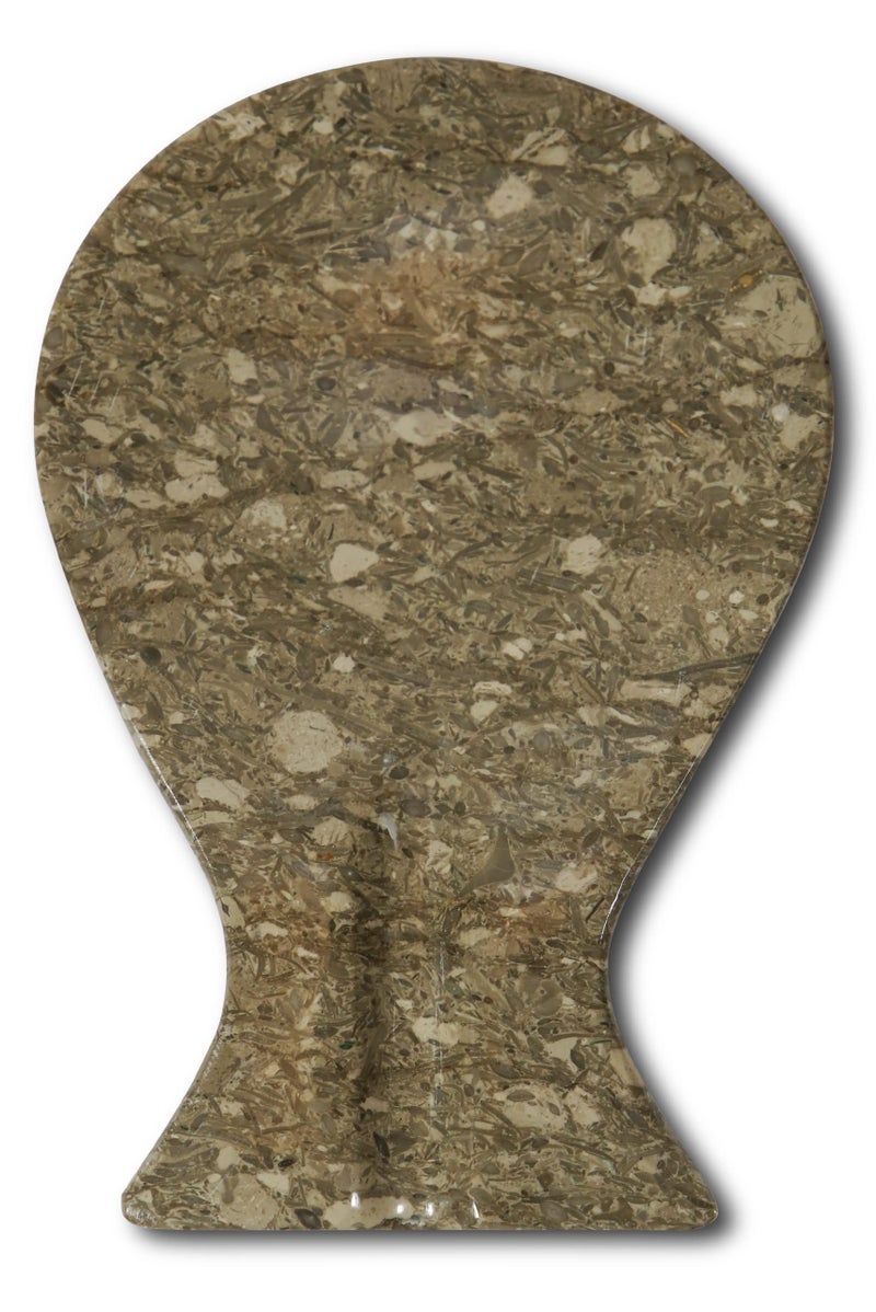 TheWolfard Luxury Handmade Fossil Grey Marble Spoon Rest for Kitchen Counter Cooking Utensil Holder for Stove Top Spatula Tongs Keeper Countertop Spoon Holder