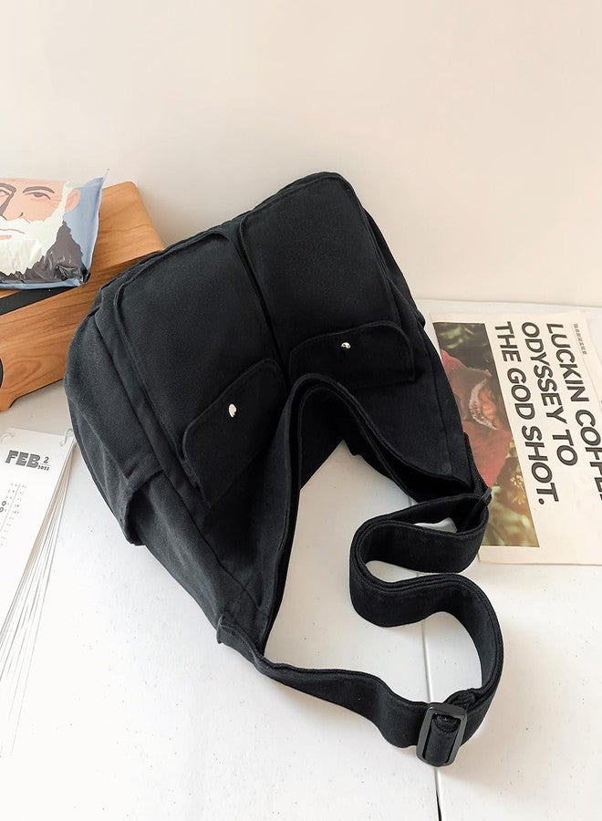 Collsants Messenger Bag Hobo Crossbody Bags for Women Canvas Bag Crossbody Tote Bag Shoulder Bag - Image 3