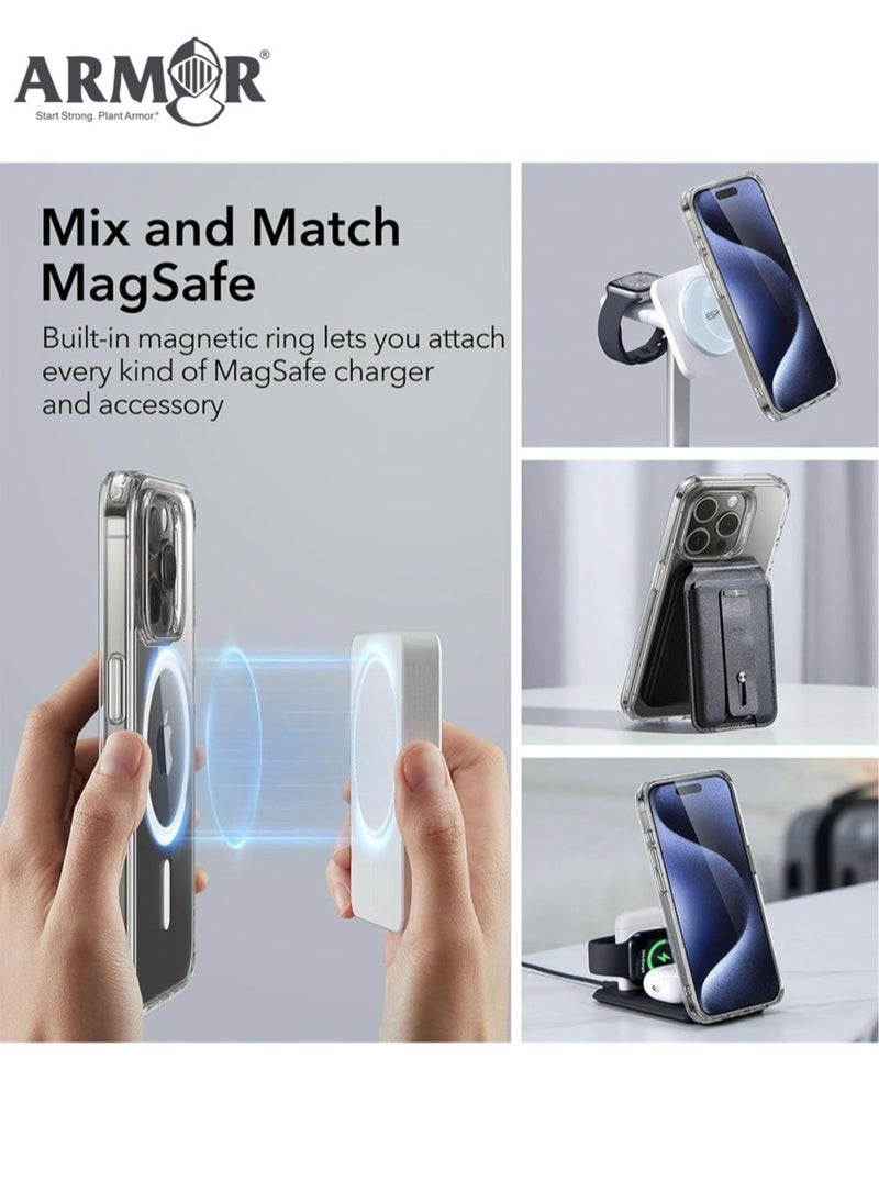 ARMOR Protection cover for iPhone 15 Pro , supports MagSafe, anti-yellowing and anti-scratch.  - Image 4